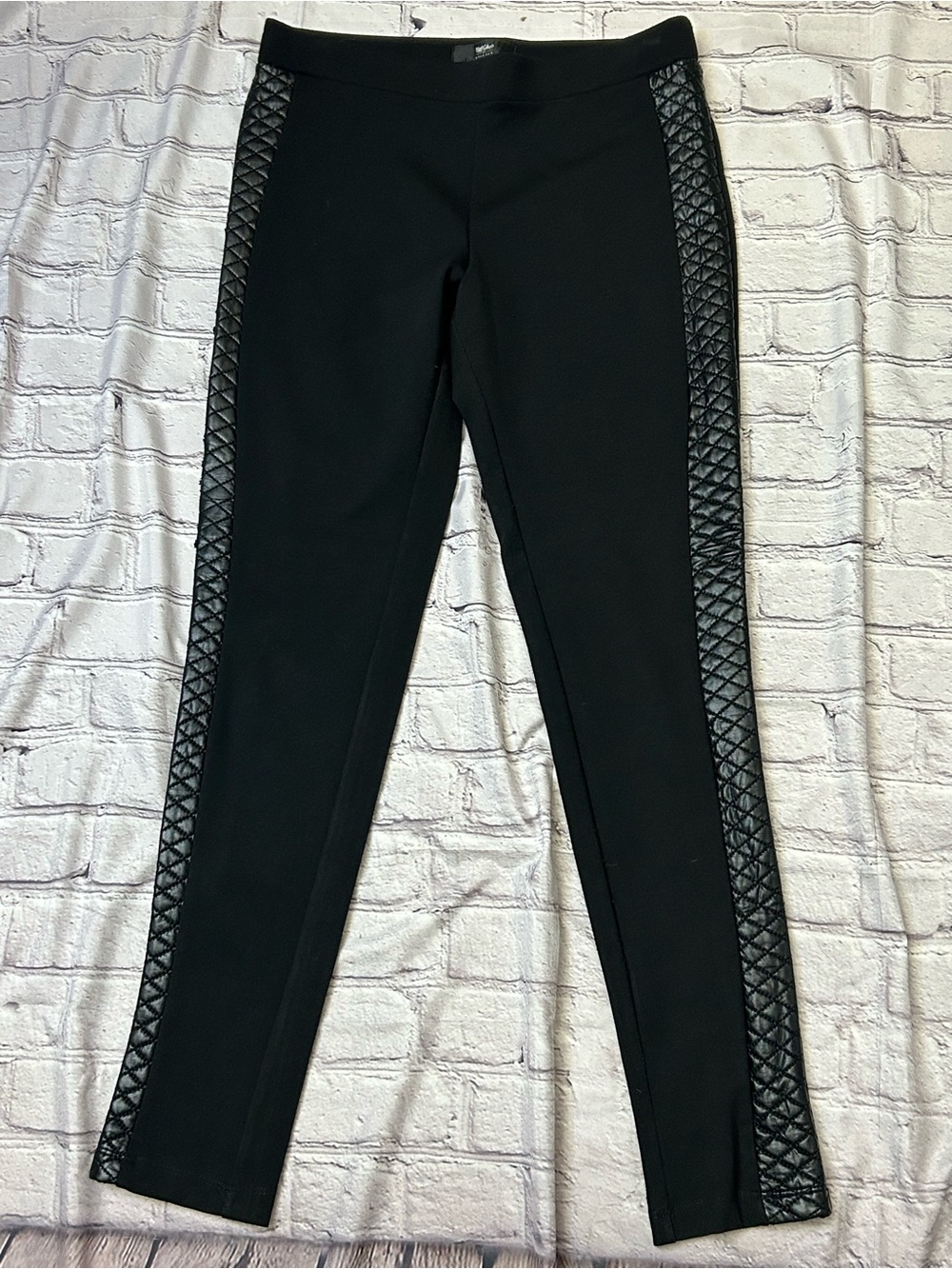 Mossimo Supply Co. Black Quilted-Panel Leggings